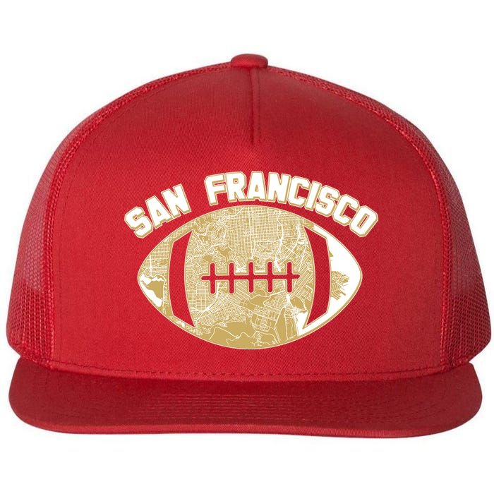 San Francisco Fan Map Football Flat Bill Trucker Hat