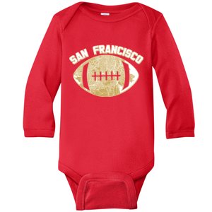 San Francisco Fan Map Football Baby Long Sleeve Bodysuit