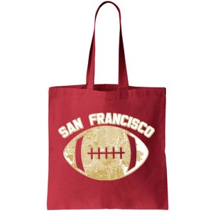 San Francisco Fan Map Football Tote Bag