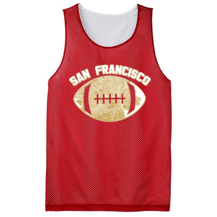 San Francisco Fan Map Football Mesh Reversible Basketball Jersey Tank