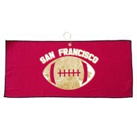 San Francisco Fan Map Football Large Microfiber Waffle Golf Towel