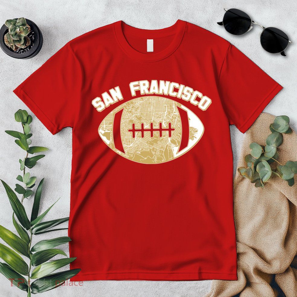 San Francisco Fan Map Football Premium T-Shirt