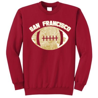 San Francisco Fan Map Football Tall Sweatshirt