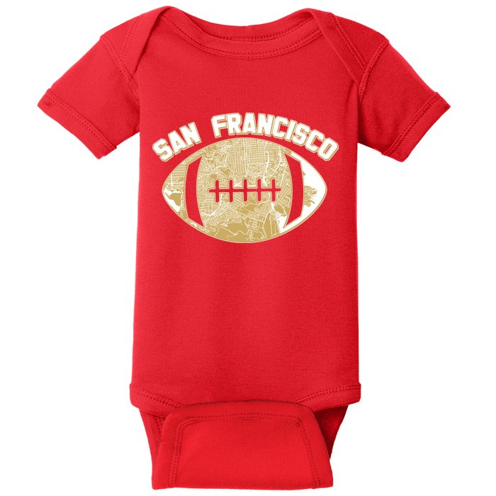 San Francisco Fan Map Football Baby Bodysuit