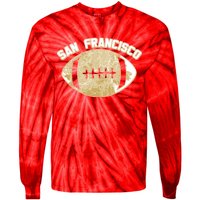 San Francisco Fan Map Football Tie-Dye Long Sleeve Shirt