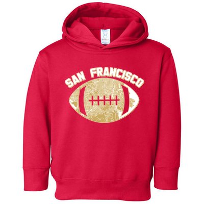 San Francisco Fan Map Football Toddler Hoodie