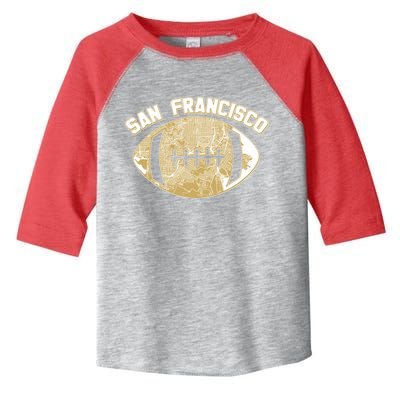 San Francisco Fan Map Football Toddler Fine Jersey T-Shirt