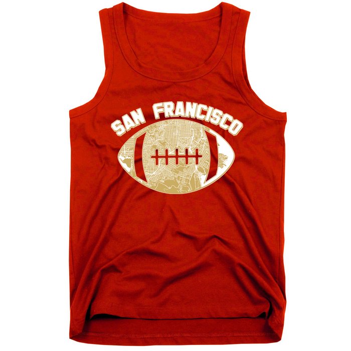 San Francisco Fan Map Football Tank Top