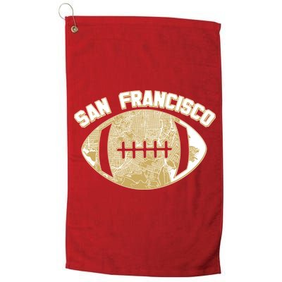 San Francisco Fan Map Football Golf Towel