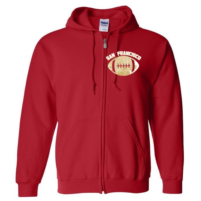 San Francisco Fan Map Football Full Zip Hoodie