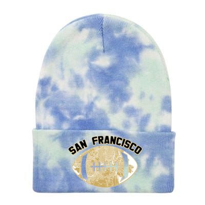 San Francisco Fan Map Football Tie Dye 12in Knit Beanie