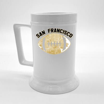 San Francisco Fan Map Football Beer Stein