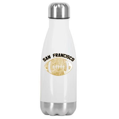 San Francisco Fan Map Football Stainless Steel Insulated Water Bottle