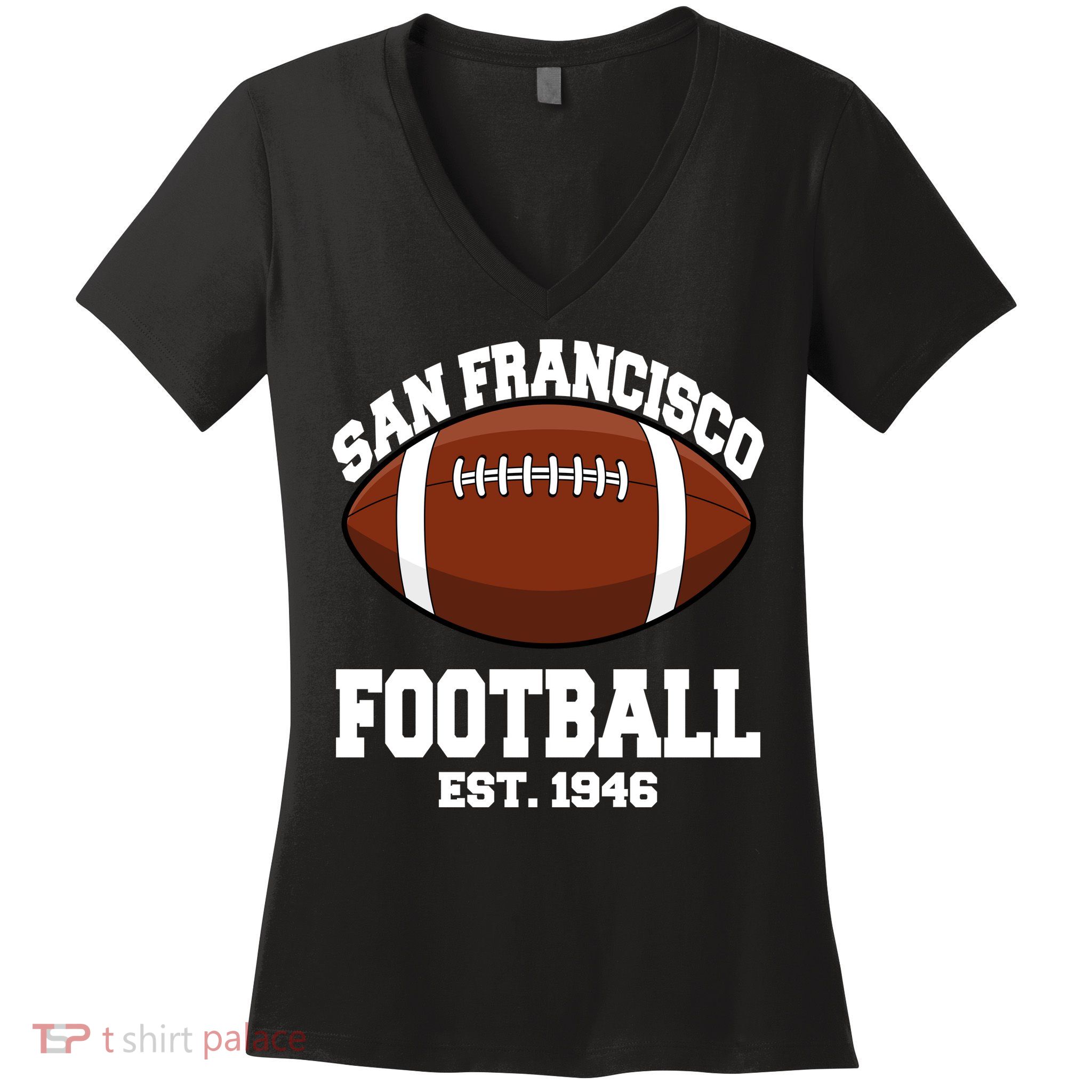 San Francisco Football Est. 1946 Women's V-Neck T-Shirt