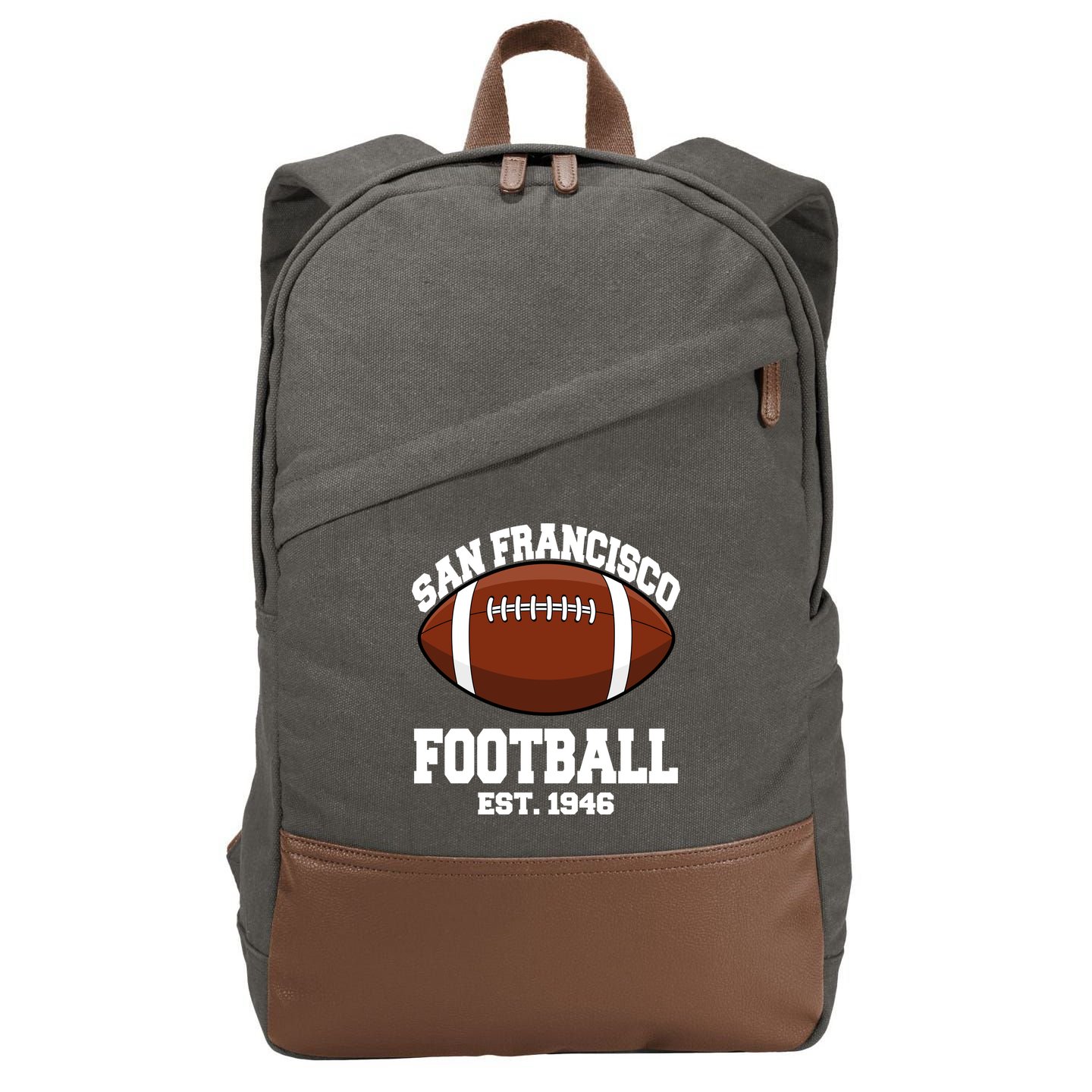 San Francisco Football Est. 1946 Cotton Canvas Backpack