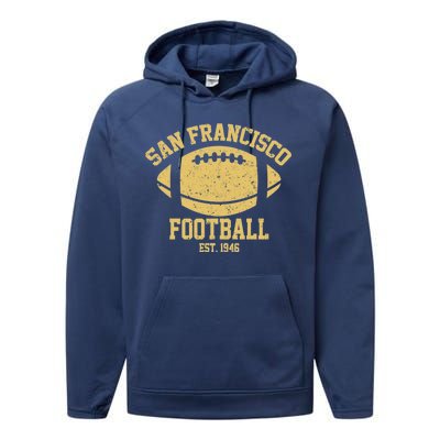 San Francisco Football EST 1946 Vintage Style Performance Fleece Hoodie