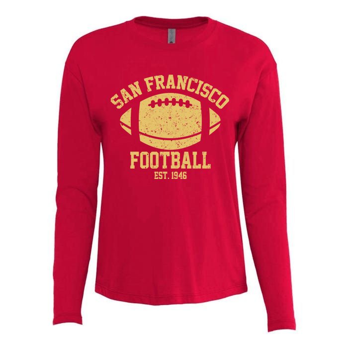 San Francisco Football EST 1946 Vintage Style Womens Cotton Relaxed Long Sleeve T-Shirt