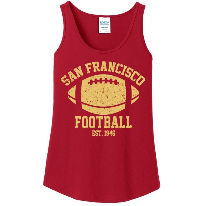 San Francisco Football EST 1946 Vintage Style Ladies Essential Tank