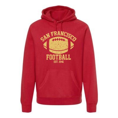 San Francisco Football EST 1946 Vintage Style Premium Hoodie