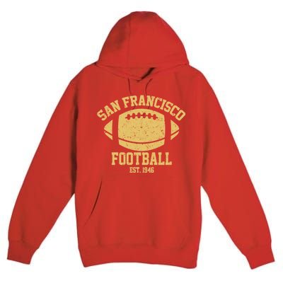 San Francisco Football EST 1946 Vintage Style Premium Pullover Hoodie