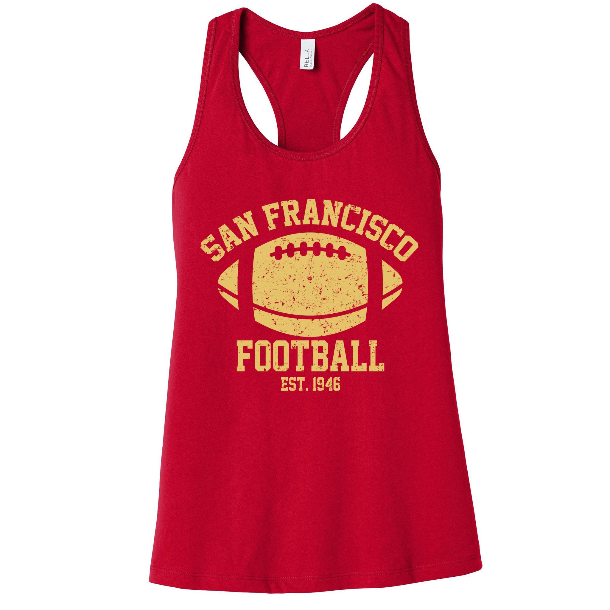 San Francisco Football EST 1946 Vintage Style Womens Tank Top