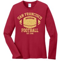 San Francisco Football EST 1946 Vintage Style Ladies Long Sleeve Shirt