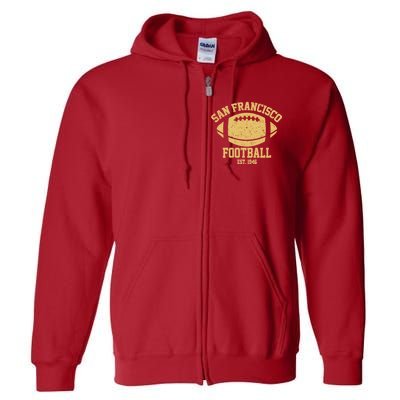 San Francisco Football EST 1946 Vintage Style Full Zip Hoodie