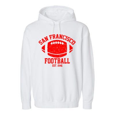 San Francisco Football EST 1946 Vintage Style Garment-Dyed Fleece Hoodie