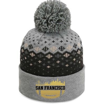 San Francisco Football Skyline The Baniff Cuffed Pom Beanie