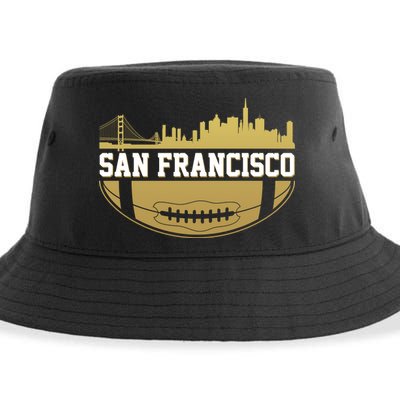 San Francisco Football Skyline Sustainable Bucket Hat