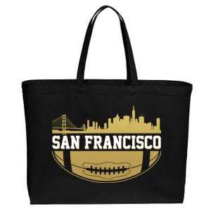 San Francisco Football Skyline Cotton Canvas Jumbo Tote