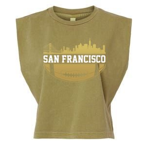 San Francisco Football Skyline Garment-Dyed Women's Muscle Tee