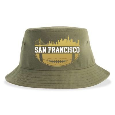 San Francisco Football Skyline Sustainable Bucket Hat