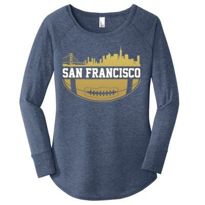 San Francisco Football Skyline Women's Perfect Tri Tunic Long Sleeve Shirt