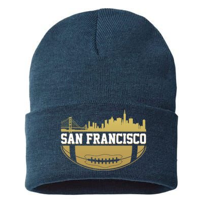 San Francisco Football Skyline Sustainable Knit Beanie