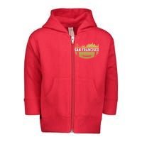 San Francisco Football Skyline Toddler Zip Fleece Hoodie