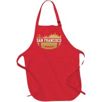 San Francisco Football Skyline Full-Length Apron With Pockets