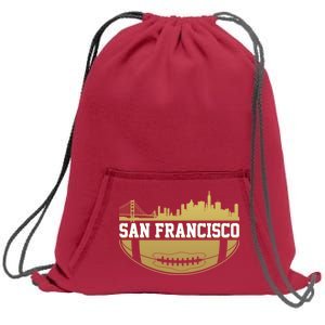 San Francisco Football Skyline Sweatshirt Cinch Pack Bag