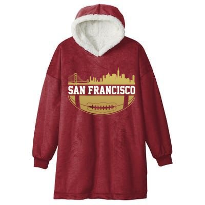 San Francisco Football Skyline Hooded Wearable Blanket