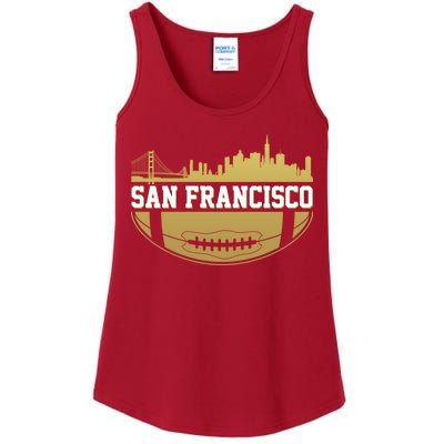 San Francisco Football Skyline Ladies Essential Tank