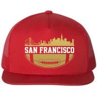 San Francisco Football Skyline Flat Bill Trucker Hat