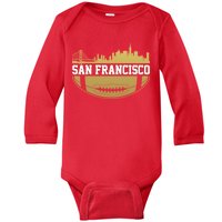 San Francisco Football Skyline Baby Long Sleeve Bodysuit