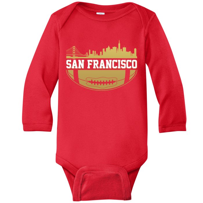 San Francisco Football Skyline Baby Long Sleeve Bodysuit