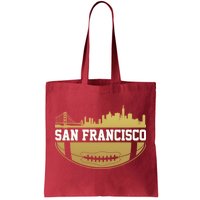 San Francisco Football Skyline Tote Bag