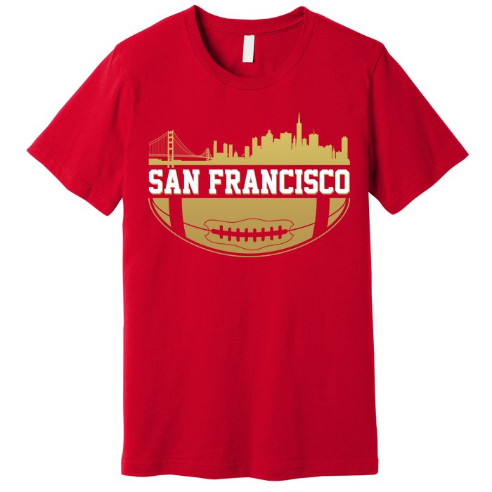 San Francisco Football Skyline Premium T-Shirt