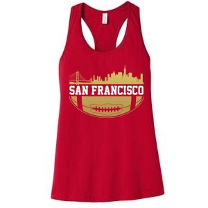 San Francisco Football Skyline Women's Racerback Tank