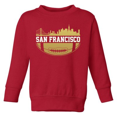 San Francisco Football Skyline Toddler Sweatshirt