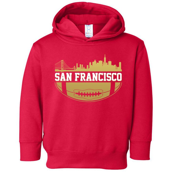 San Francisco Football Skyline Toddler Hoodie