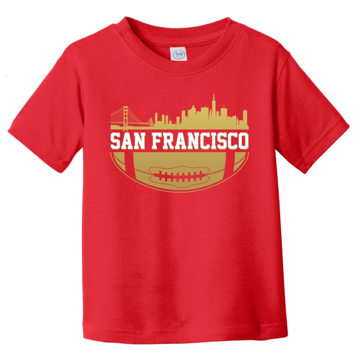 San Francisco Football Skyline Toddler T-Shirt