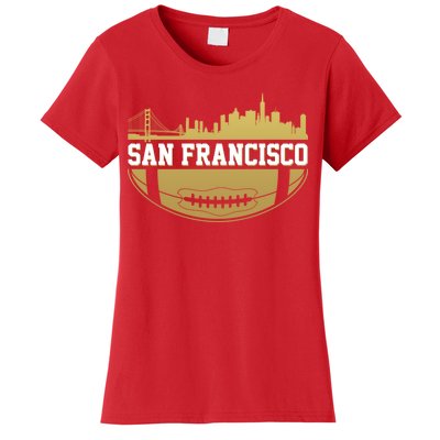 San Francisco Football Skyline Women's T-Shirt